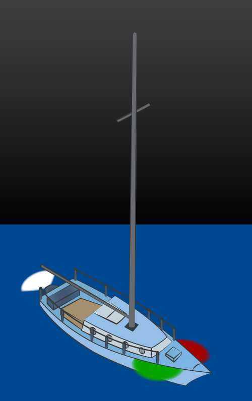 Lighting Requirements for Sailing Vessels Measuring Less Than 20 Meters in Length- Option 1