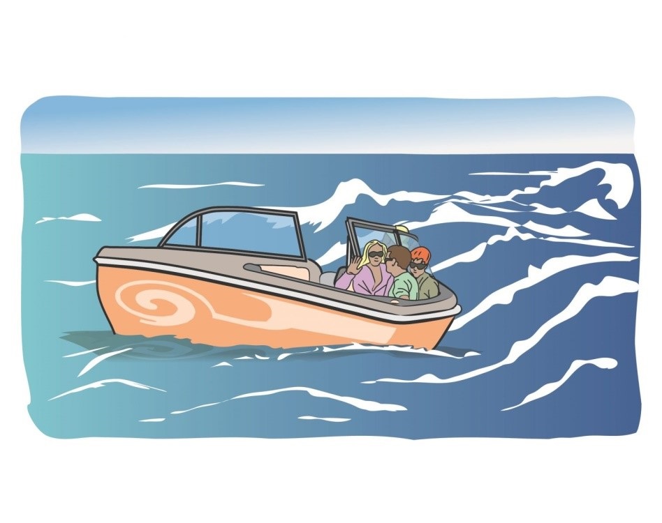 Embarcación sobrecargada de un lado