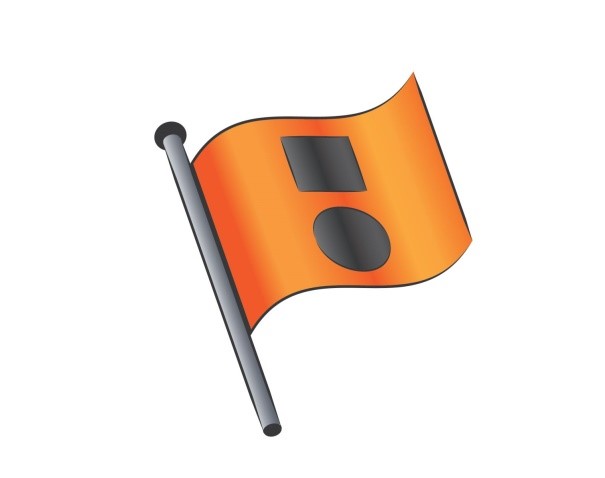 Bandera de socorro - naranja